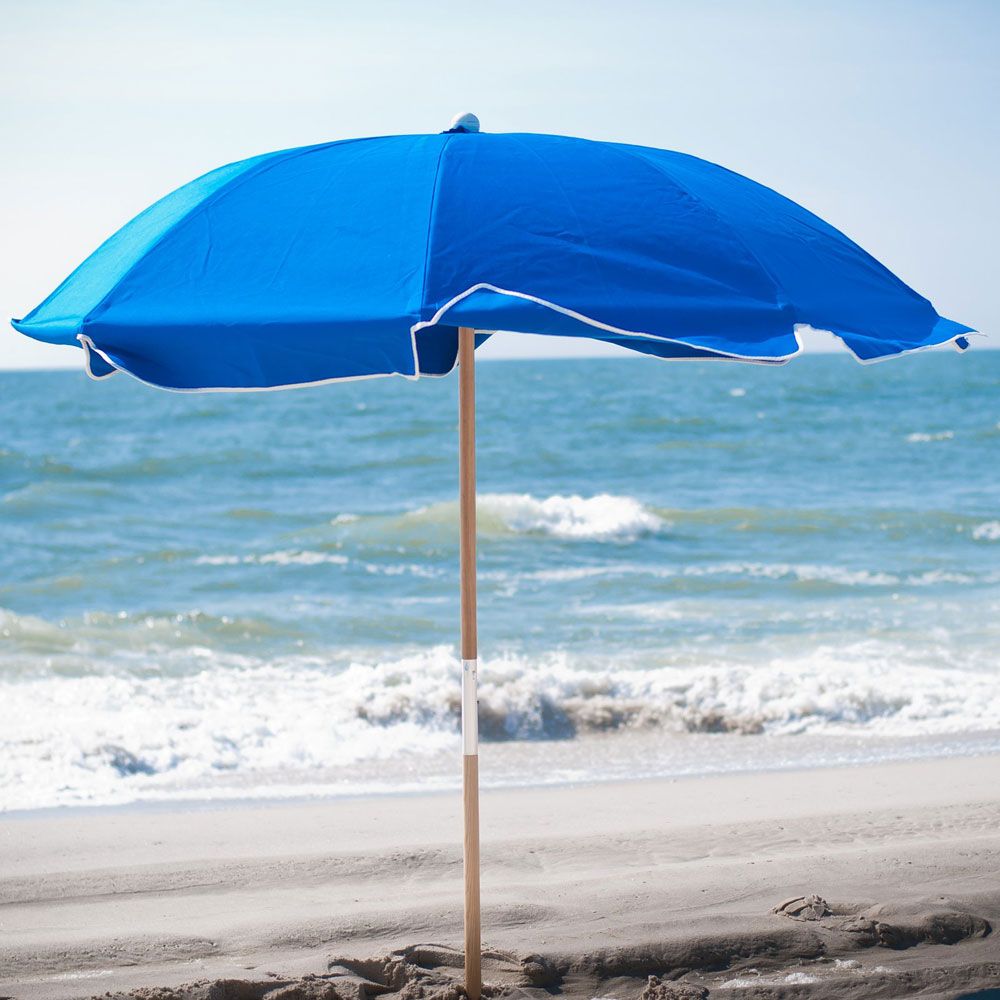Well Known Frankford Umbrella 7.5 Ft. Fiberglass Rib Commercial Beach Umbrella With  Wood Or Aluminum Pole Inside Beach Umbrellas (Photo 15 of 20)