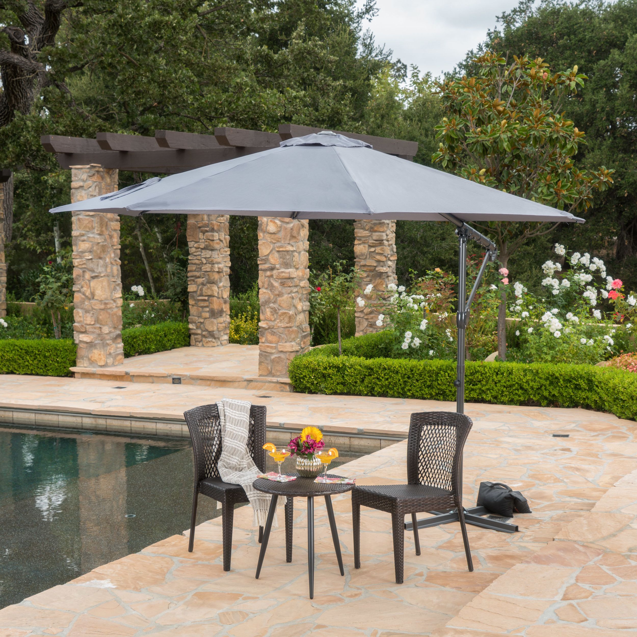 Widely Used Jaelynn 9.5' Cantilever Umbrella In Amaris Cantilever Umbrellas (Photo 4 of 20)
