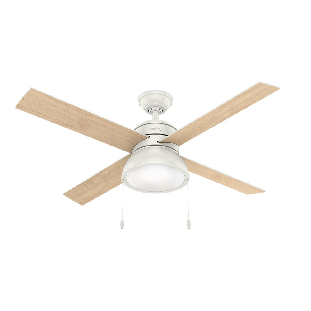 2019 Loki 4 Blade Led Ceiling Fans Throughout Details About Hunter Loki 52 Led Loki 52" 4 Blade Indoor Ceiling Fan – Led  Light Kit Included (Photo 3 of 20)