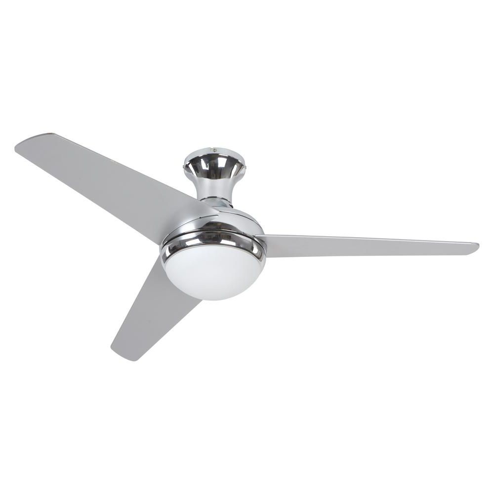 2019 Yosemite Home Decor Adalyn 48 In. Chrome Ceiling Fan With 12 In. Lead Wire With Bernabe 3 Blade Ceiling Fans (Photo 9 of 20)