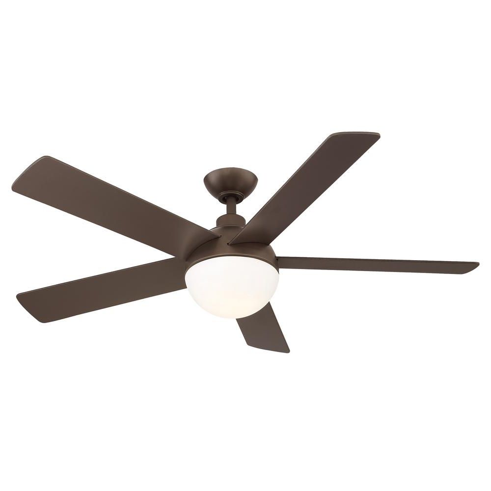 5 Blade Ceiling Fans With Remote With Well Liked Eglo Tulum 52 In. Led Integrated Light 5 Blade Bronze Ceiling Fan With  Remote Control (Photo 5 of 20)