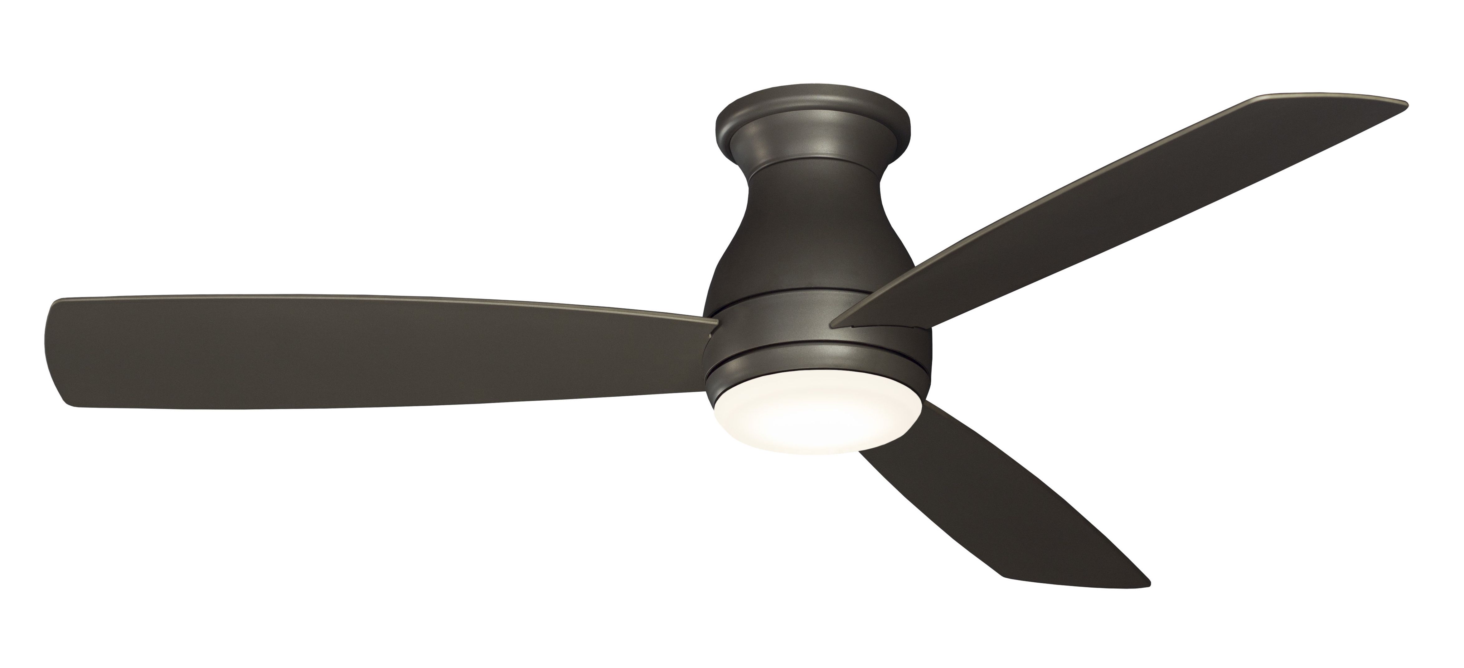 52" Hugh 3 Blade Led Ceiling Fan With Regard To Well Known Hedin 3 Blade Hugger Ceiling Fans (View 19 of 20)