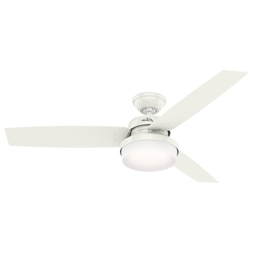 52" Sentinel 3 Blade Led Ceiling Fan With Remote, Light Kit Included For Most Recently Released Heskett 3 Blade Led Ceiling Fans (View 6 of 20)