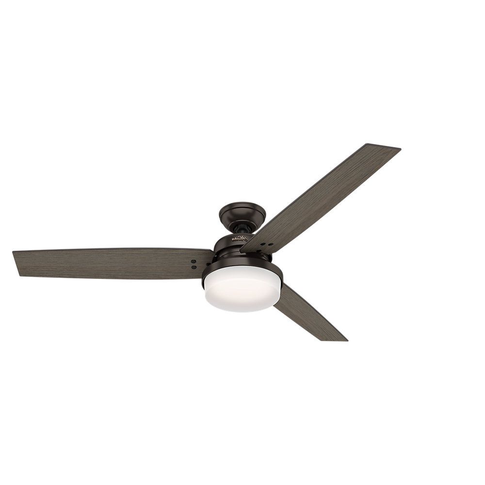 60" Sentinel 3 Blade Ceiling Fan With Remote Light Kit Included With Most Recent Calkins 5 Blade Ceiling Fans (Photo 12 of 20)