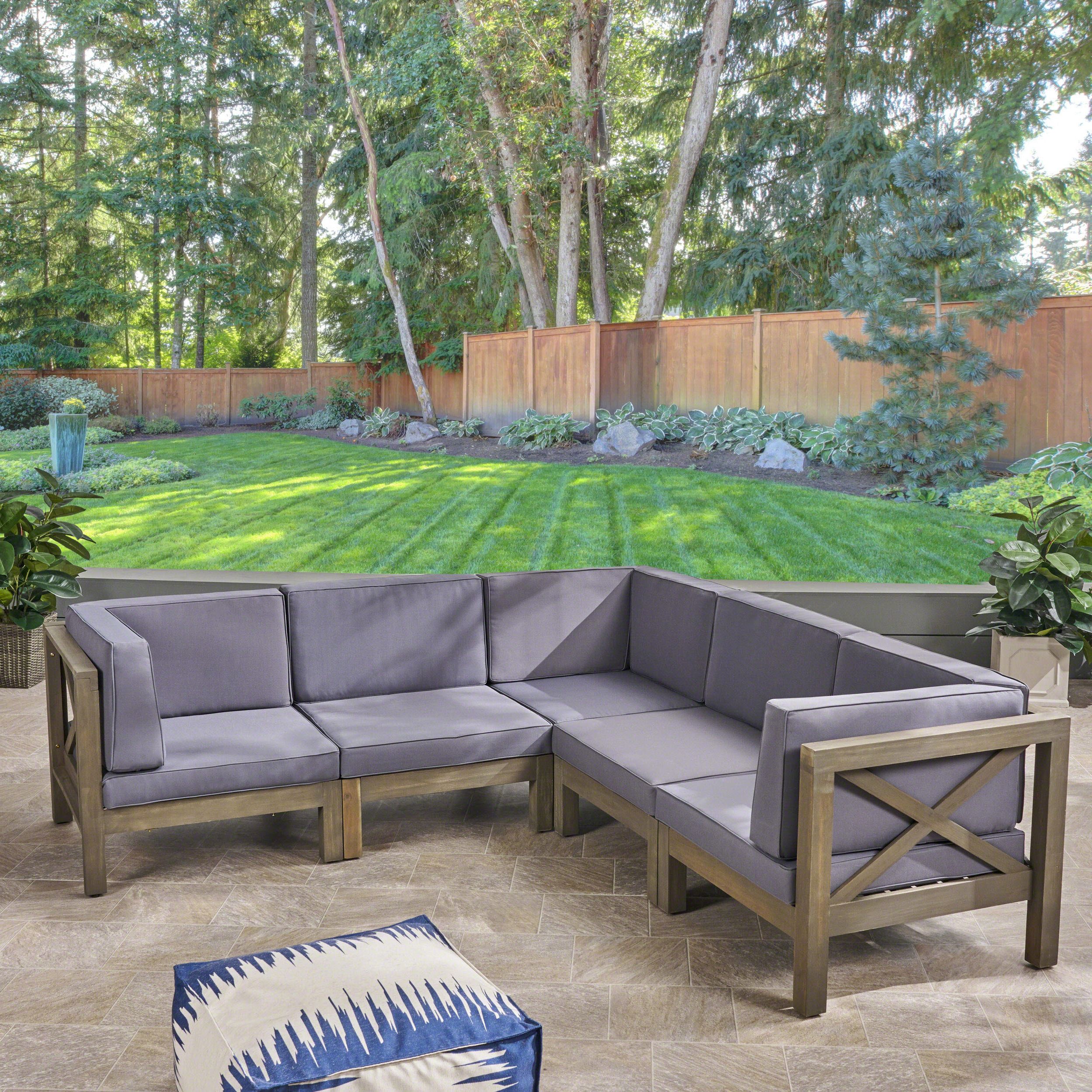 Baltic Patio Sofas With Cushions Inside Recent Ellison Patio Sectional With Cushions (View 9 of 25)