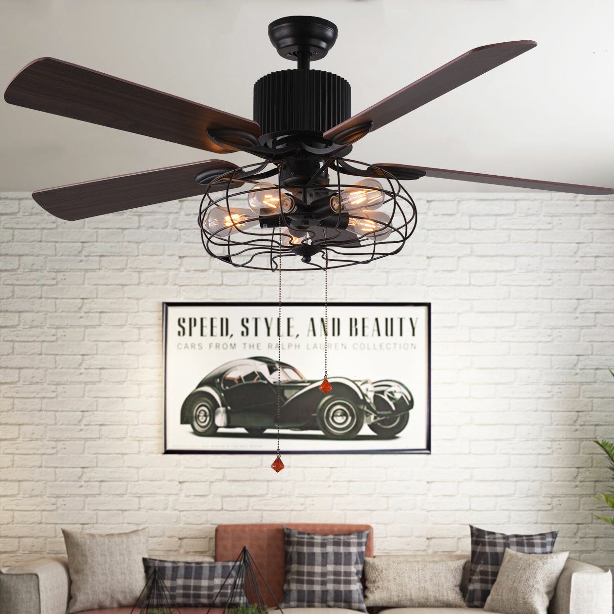 Borg 5 Blade Ceiling Fan With Remote Pertaining To Preferred Wilburton 5 Blade Ceiling Fans With Remote (View 6 of 20)