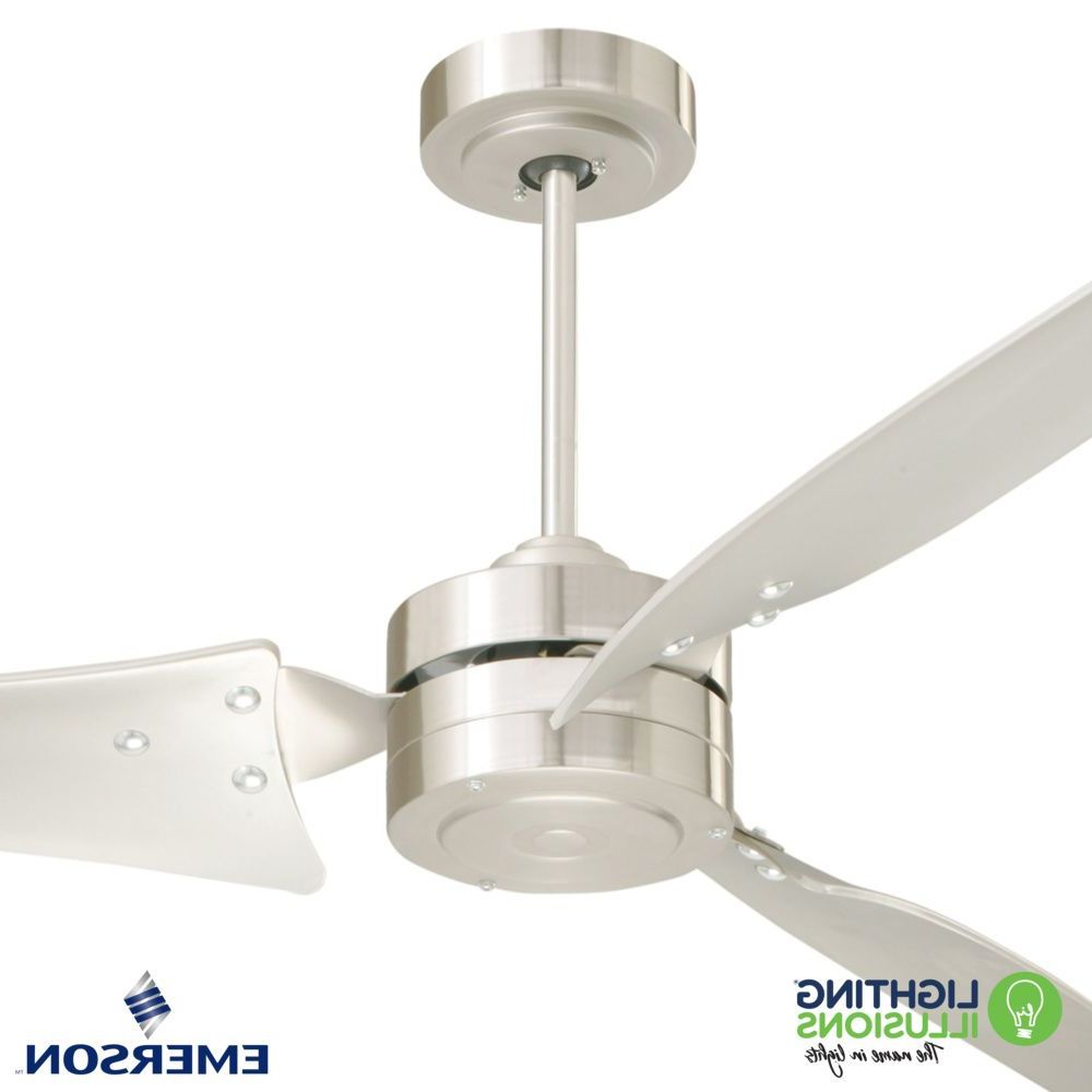 Brushed Steel Emerson Loft 60" 3 Blade Industrial Ceiling Fan With Regard To 2020 Loft 3 Blade Ceiling Fans (View 3 of 20)