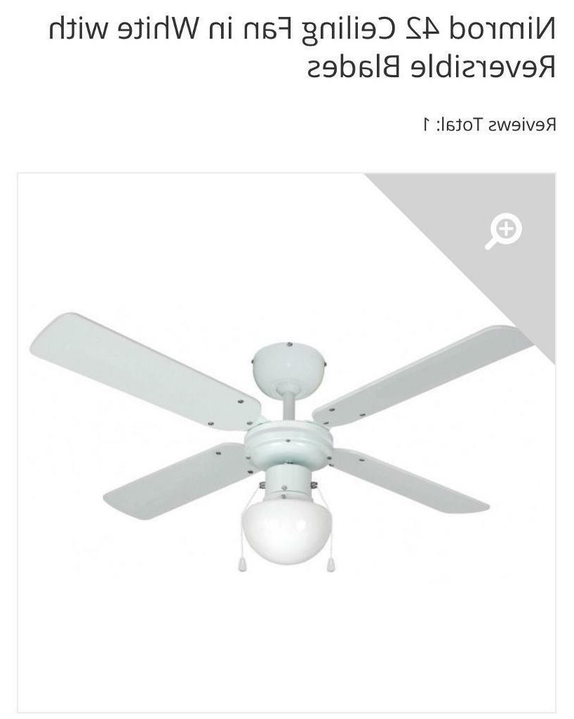 Ceiling Fan And Light (white) With Reversible Blade (View 19 of 20)