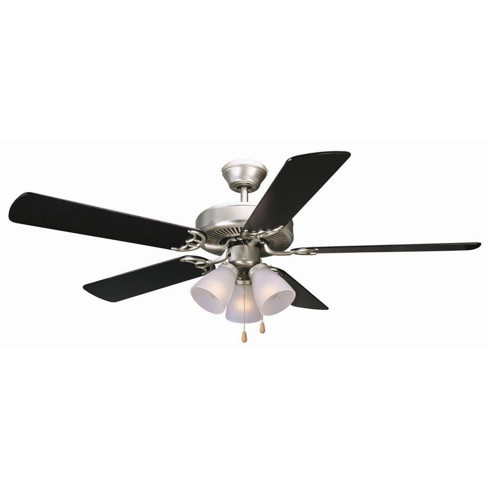 Design House Millbridge 52 In. Satin Nickel Ceiling Fan Throughout Well Known Jules 6 Blade Ceiling Fans (Photo 6 of 20)