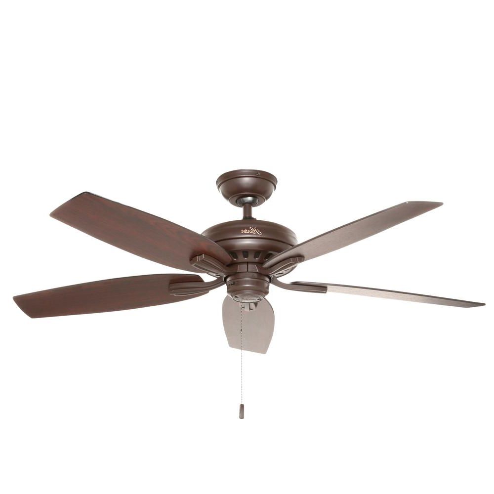Favorite Hunter Newsome 52 In. Indoor/outdoor Premier Bronze Ceiling Fan Inside Newsome Low Profile 5 Blade Ceiling Fans (Photo 16 of 20)