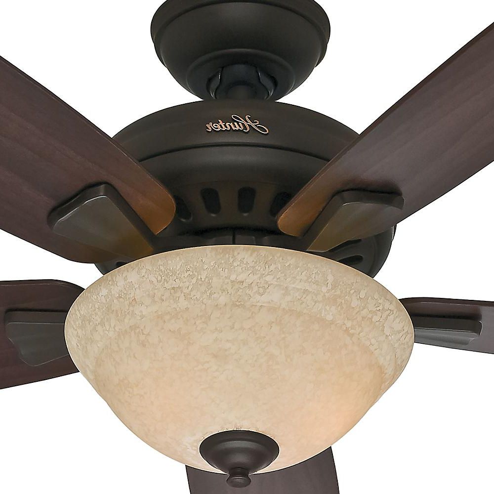 Hunter Banyan 52 In. Indoor New Bronze Ceiling Fan With Light Intended For Best And Newest Banyan 5 Blade Ceiling Fans (Photo 6 of 20)