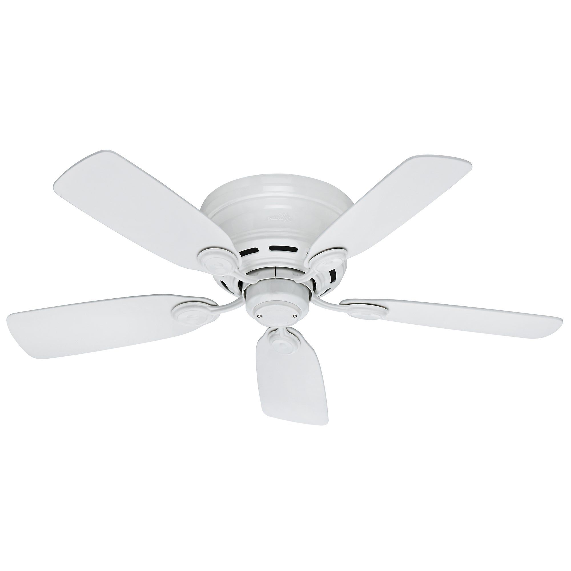Hunter Low Profile 5 Blade Ceiling Fans Throughout Most Up To Date Hunter Low Profile 42 Inch White 5 Blade Ceiling Fan (View 10 of 20)
