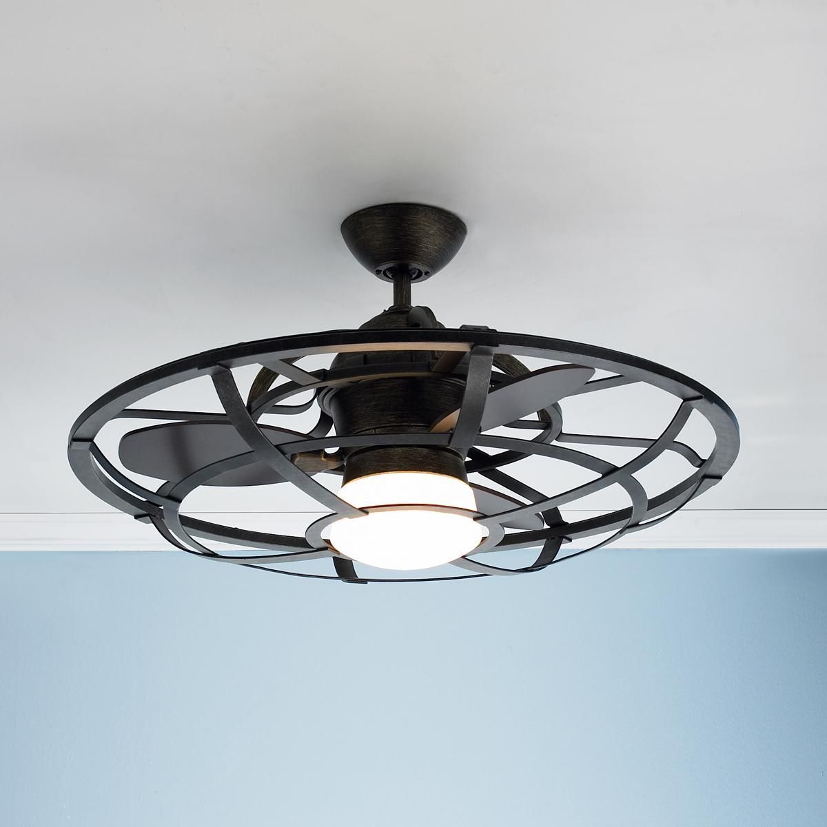 Industrial Cage Ceiling Fan (View 17 of 20)