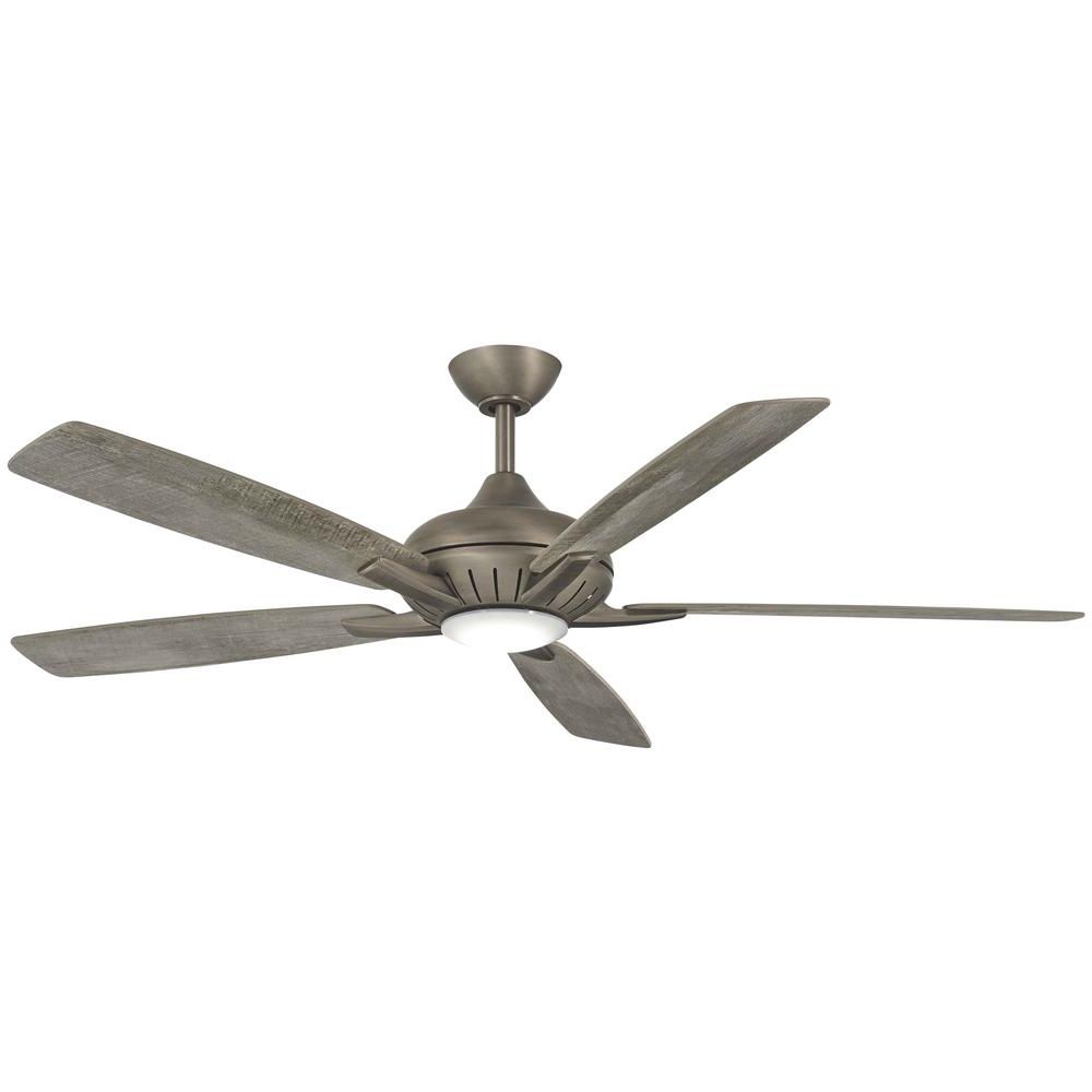 Minka Aire Dyno 52 In. Integrated Led Indoor Burnished Nickel Ceiling Fan  With Remote Control Pertaining To 2019 Dyno 5 Blade Ceiling Fans (Photo 5 of 20)