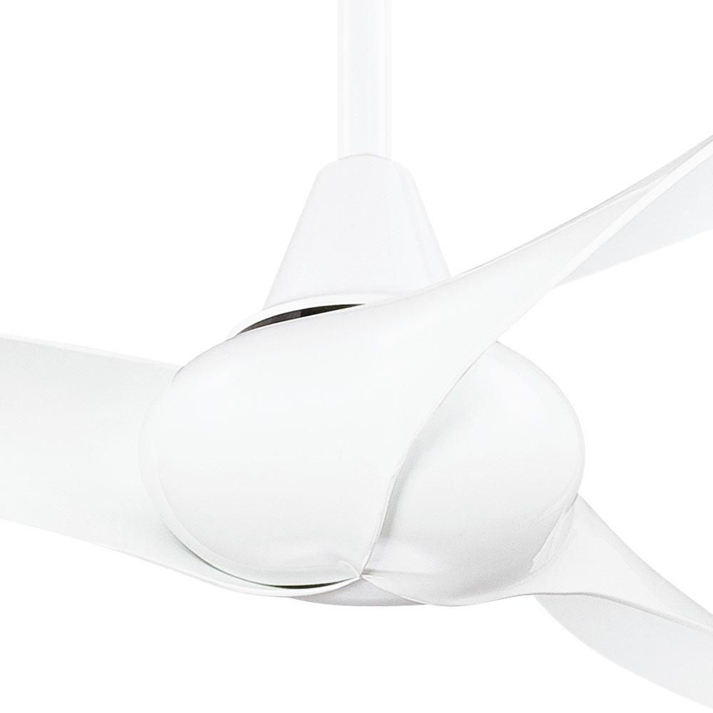 Minka Aire Wave 52 In. Indoor White Ceiling Fan With Remote Control With Regard To Famous Wave 3 Blade Ceiling Fans With Remote (Photo 12 of 20)