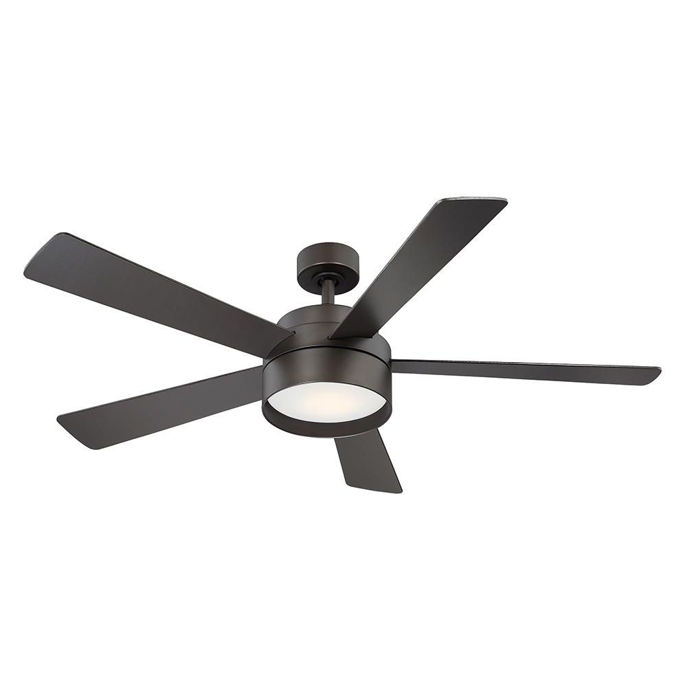 Most Current 5 Blade Ceiling Fans With Remote For Eglo Whitehaven 52 In. Integrated Led Bronze Light 5 Blade Ceiling Fan With  Remote (Photo 11 of 20)