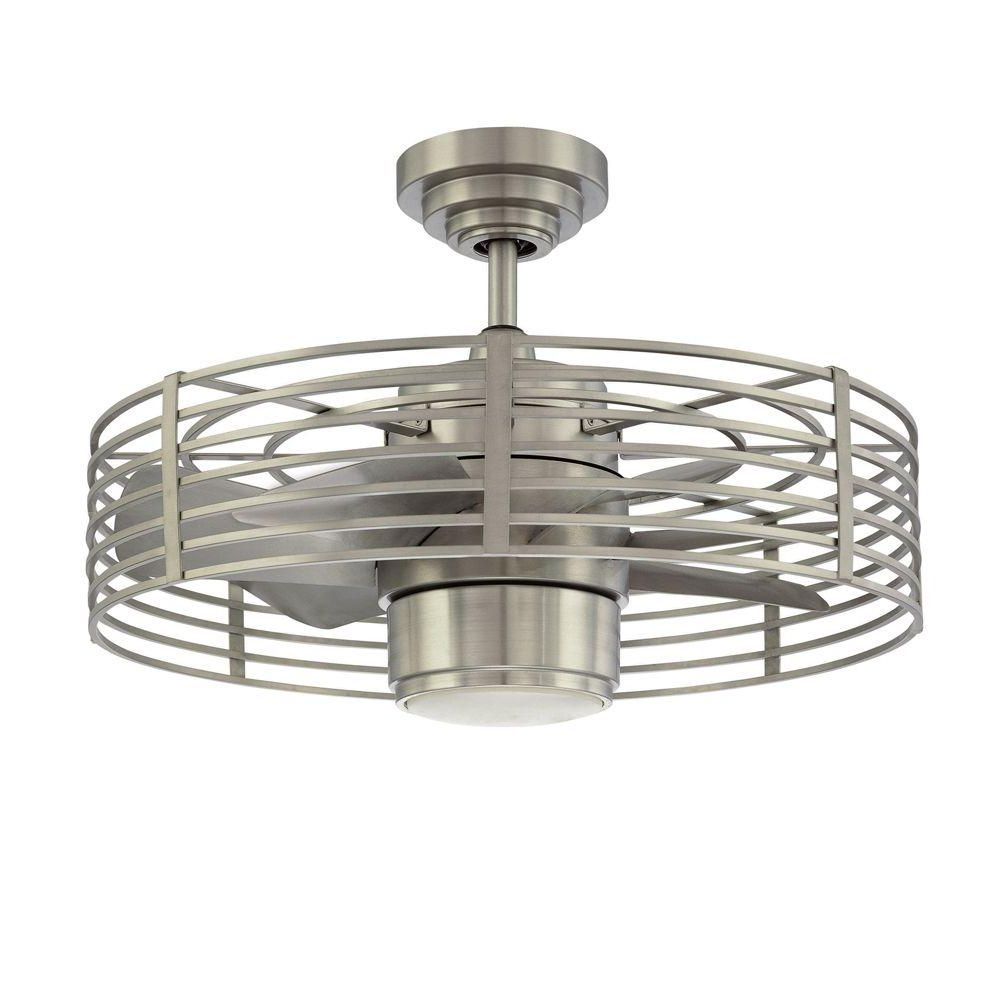 Most Popular Glasgow 7 Blade Ceiling Fans For Designers Choice Collection Enclave 23 In. Satin Nickel Ceiling Fan (Photo 2 of 20)