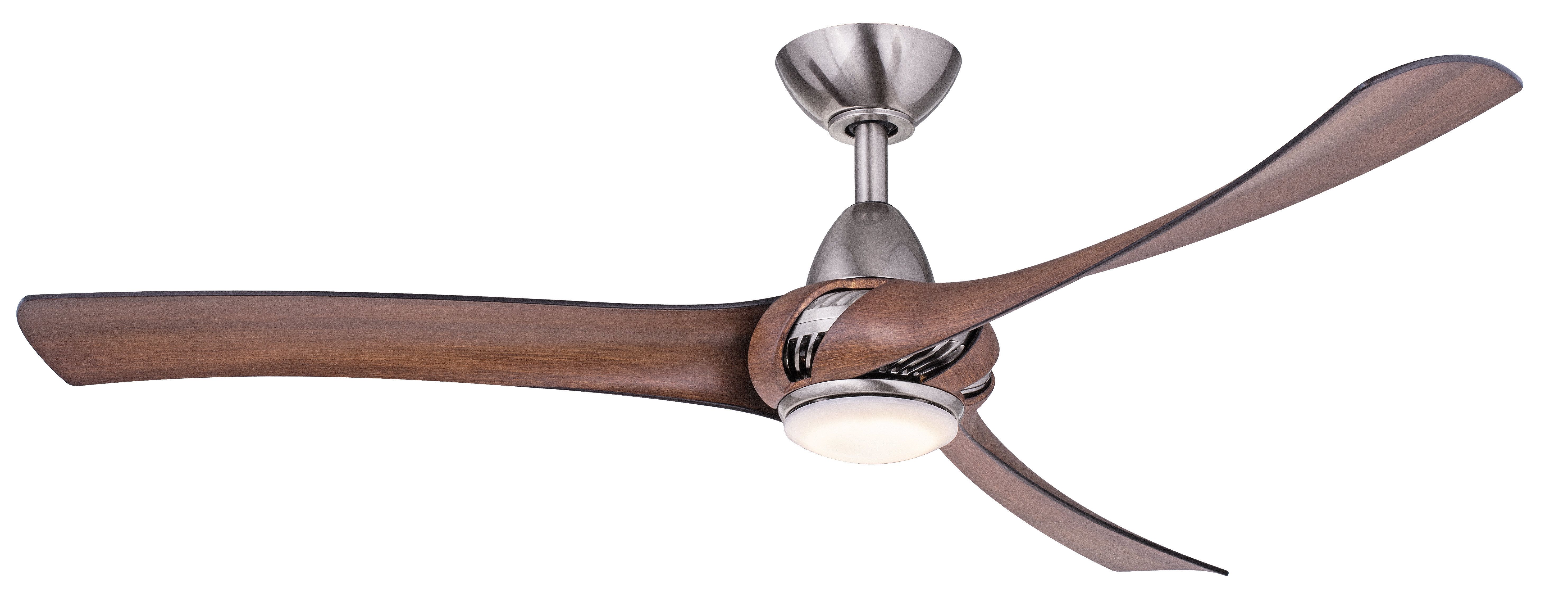 Most Recent 52'' Cairo 3 Blade Led Ceiling Fan With Remote, Light Kit Included Within Wave 3 Blade Led Ceiling Fans With Remote (View 2 of 20)