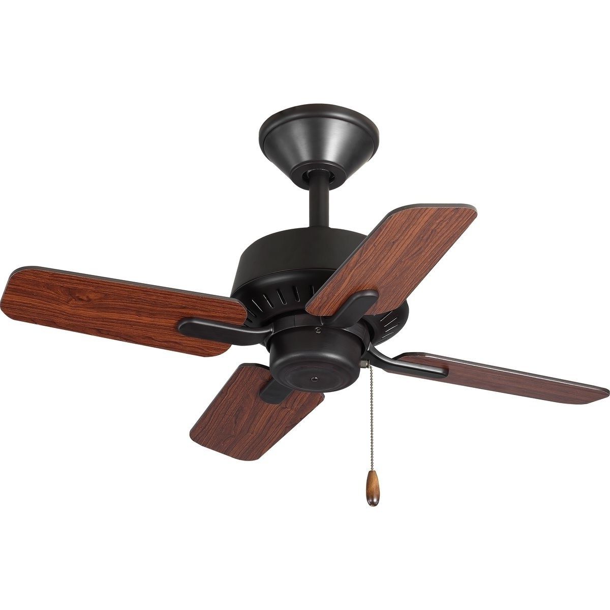 Most Recent Alyce 3 Blade Led Ceiling Fans With Remote Control In Drift Four Blade 32" Ceiling Fan, Brown, Progress Lighting (View 13 of 20)