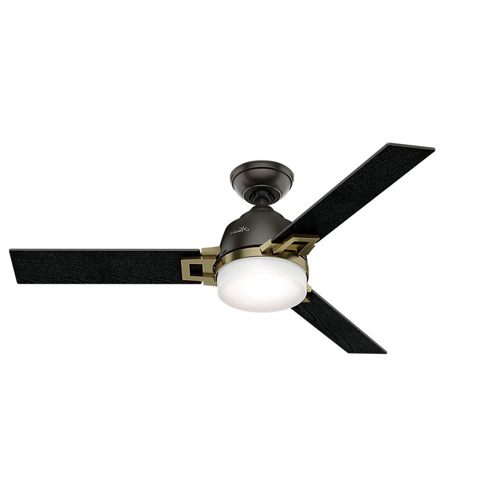Most Recent Lazlo 3 Blade Ceiling Fans With Remote Within 48" Leoni 3 Blade Ceiling Fan With Remote And Light Kit (Photo 6 of 20)