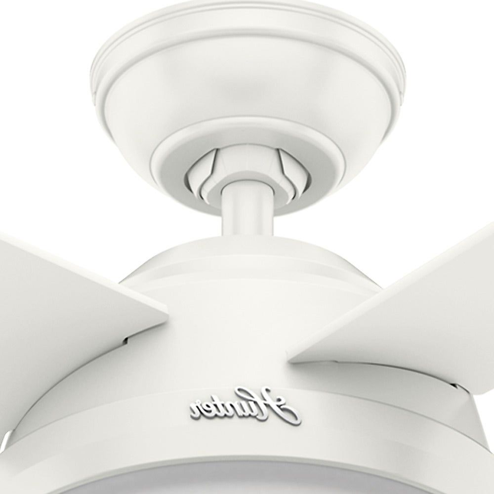 Most Recently Released Hunter Dempsey Collection Damp Fresh White 52 Inch 4 Fresh White/washed Oak  Reversible Blades Ceiling Fan Pertaining To Dempsey 4 Blade Ceiling Fans (View 17 of 20)