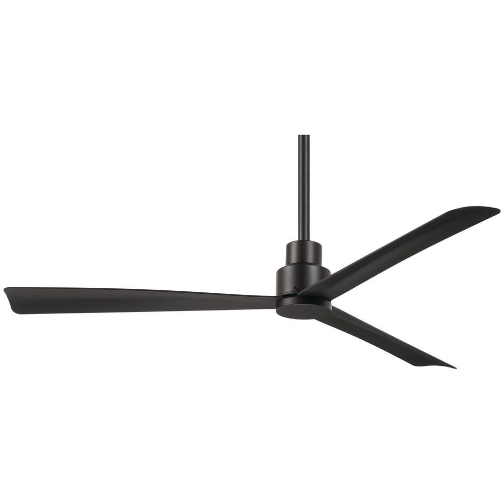 Most Recently Released Minka Aire Simple 52 In. Indoor/outdoor Coal Ceiling Fan With Remote Control In Rudolph 3 Blade Ceiling Fans (Photo 20 of 20)