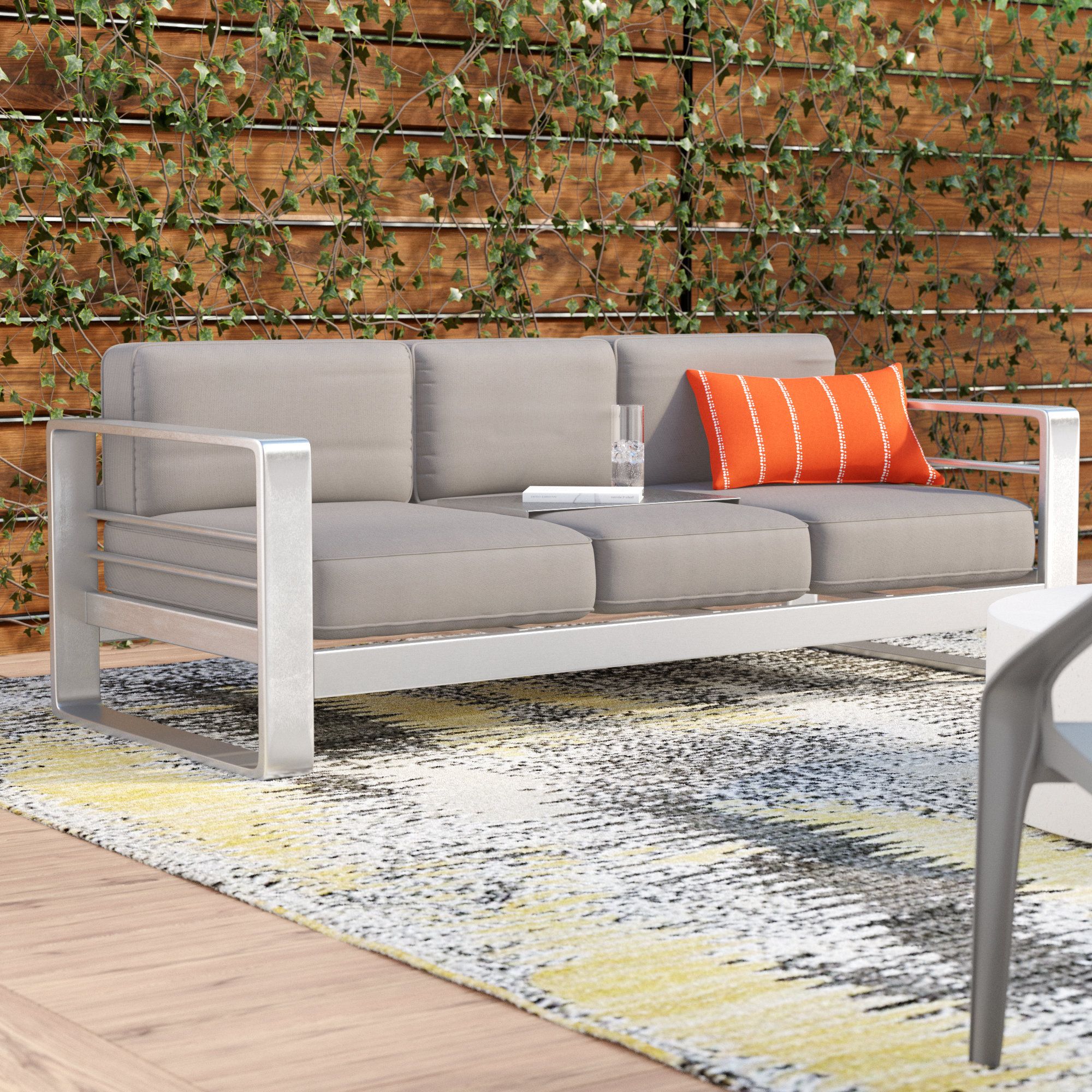 Most Recently Released Royalston Patio Sofas With Cushions Intended For Royalston Patio Sofa With Cushions (Photo 1 of 20)