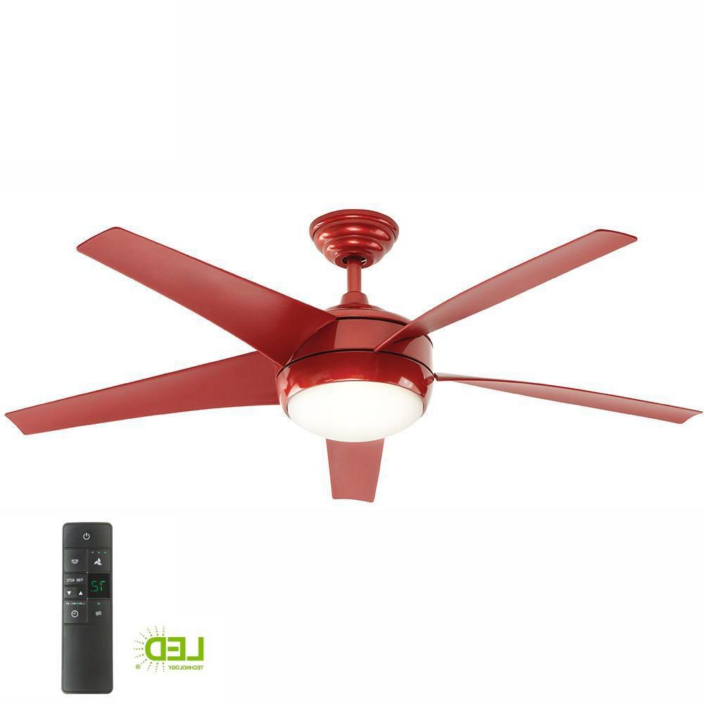Most Up To Date Mill Valley 5 Blade Ceiling Fans Regarding Red Ceiling Fan With Light (Photo 11 of 20)