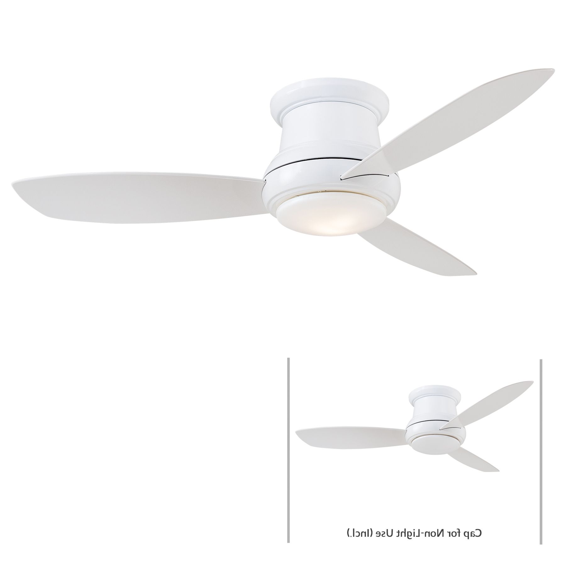Preferred Minka Group® :: Brands :: Minka Aire® :: F519l Wh In Concept Ii 3 Blade Ceiling Fans (View 16 of 20)