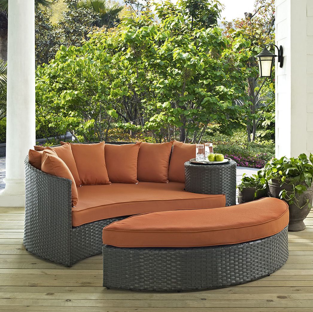 Featured Photo of 2024 Latest Tripp Patio Daybeds with Cushions