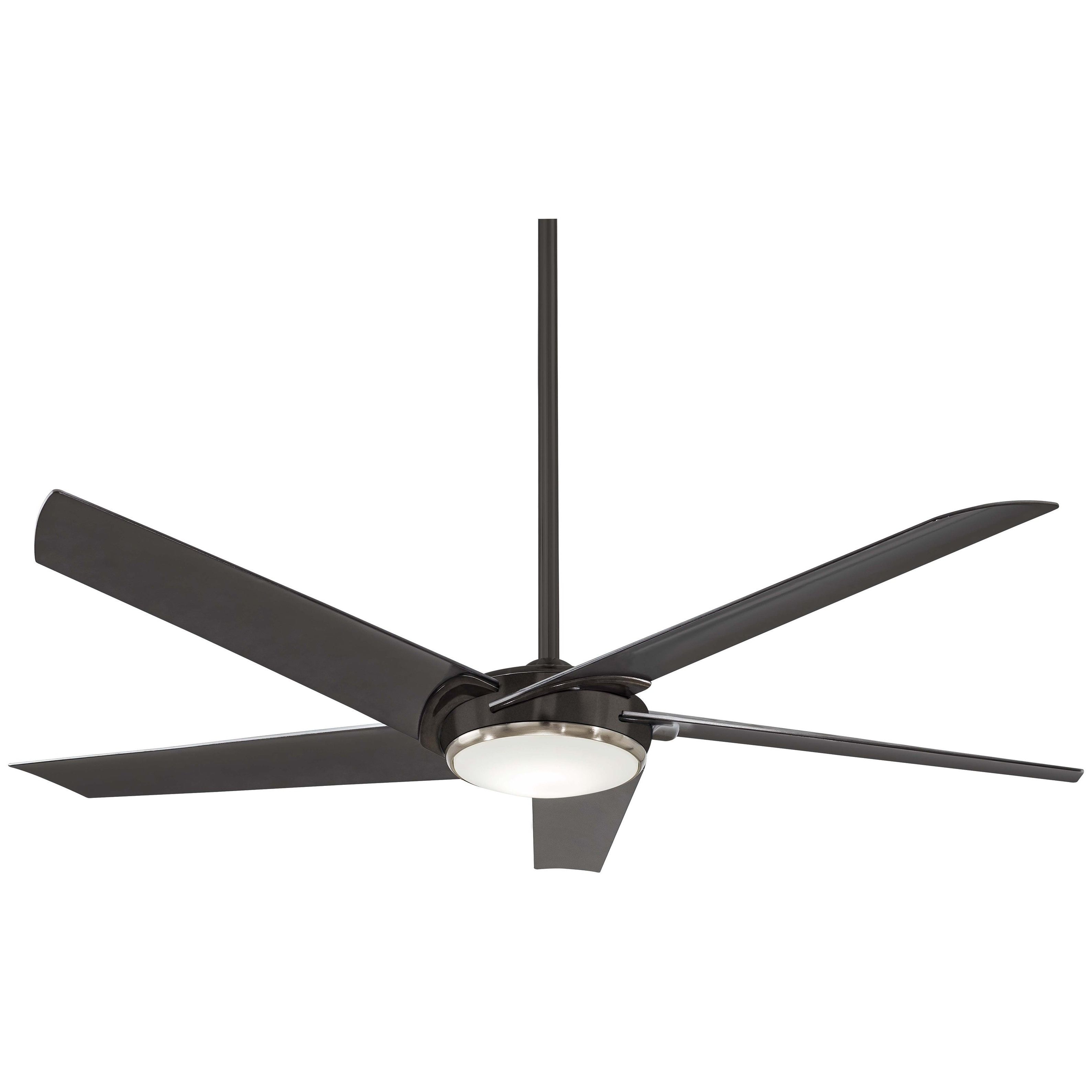 Raptor 60 Inch Ceiling Fan With Led In Gun Metal Finish W/gun Metal Blades Pertaining To Current Raptor 5 Blade Ceiling Fans (Photo 3 of 20)