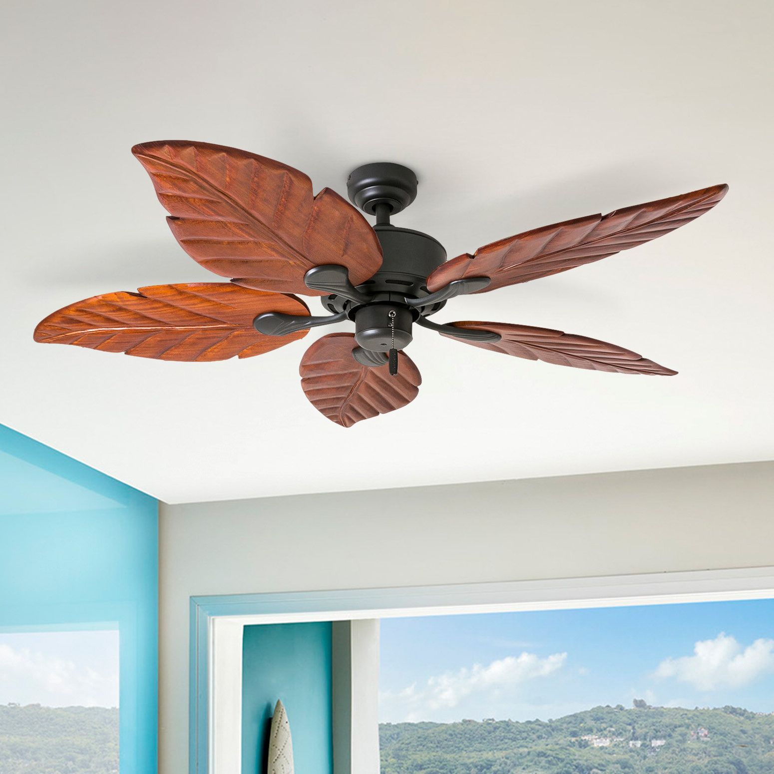 Recent 52" Isenberg Tropical 5 Blade Ceiling Fan For Kalista 5 Blade Ceiling Fans (View 8 of 20)