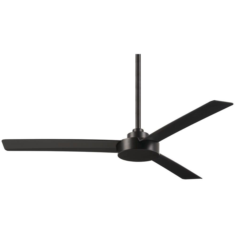 Roto 3 Blade Ceiling Fans With Newest Minka Aire Roto 52 In. Indoor Coal Ceiling Fan With Wall Control (Photo 8 of 20)