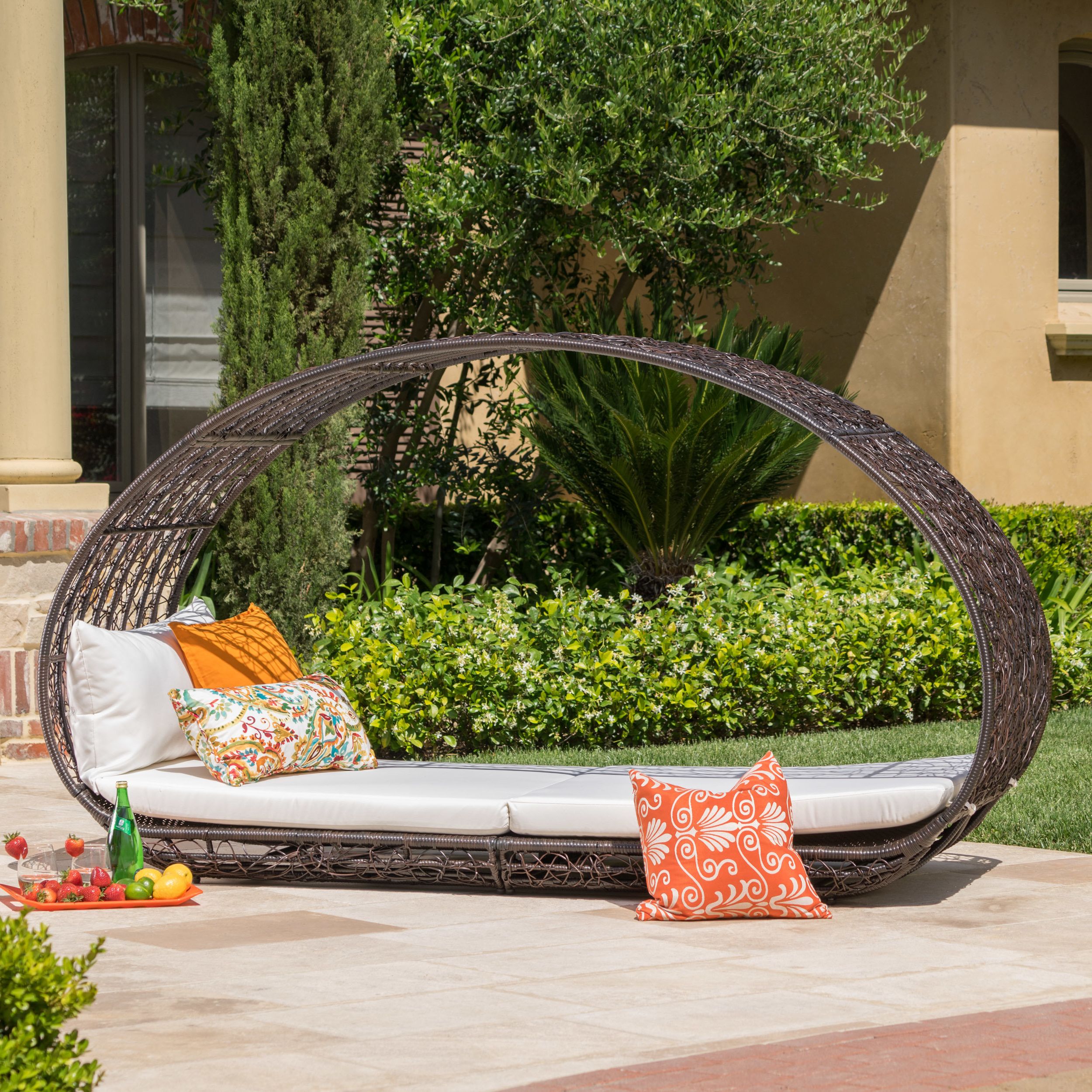 Roush Teak Patio Daybeds With Cushions Throughout 2019 Lavina Outdoor Patio Daybed With Cushions (Photo 14 of 20)