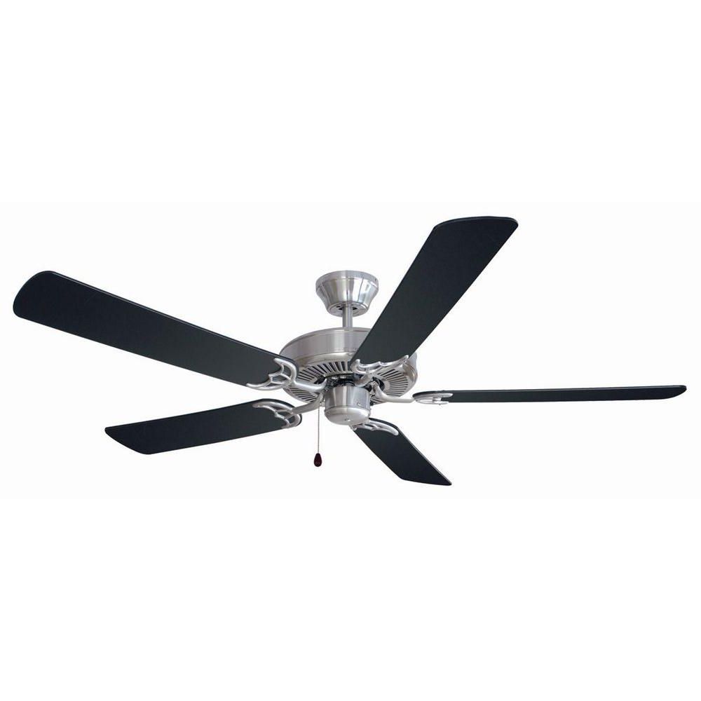 Symbio 5 Blade Led Ceiling Fans Throughout Most Up To Date Design House Millbridge 52 In. Satin Nickel Ceiling Fan With No Light Kit (Photo 16 of 20)
