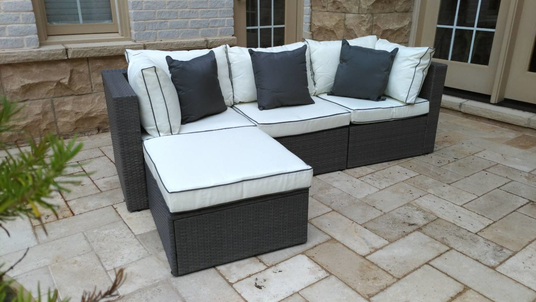 Three Posts Burruss Patio Sectional With Cushions Inside Most Current Madison Avenue Patio Sectionals With Sunbrella Cushions (View 12 of 20)