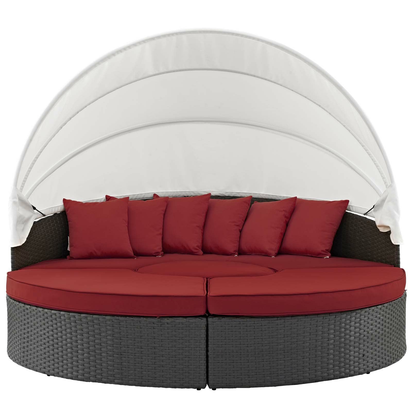 Tripp Patio Daybeds With Cushions Pertaining To Current Tripp Patio Daybed With Sunbrella Cushions (Photo 4 of 20)