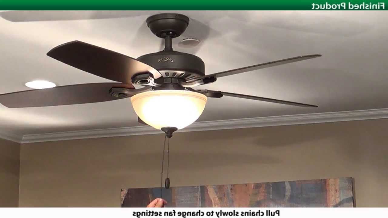 Valerian 5 Blade Ceiling Fans Within Well Known How To Install A Hunter 5xxxx Series Model Ceiling Fan (View 15 of 20)