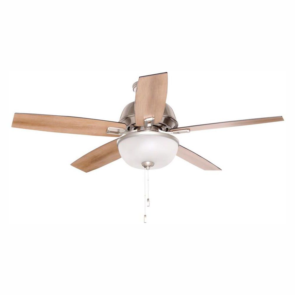 Well Known Hunter Donegan 52 In. Led Indoor Brushed Nickel Ceiling Fan With Light Kit For Donegan 5 Blade Ceiling Fans (Photo 18 of 20)