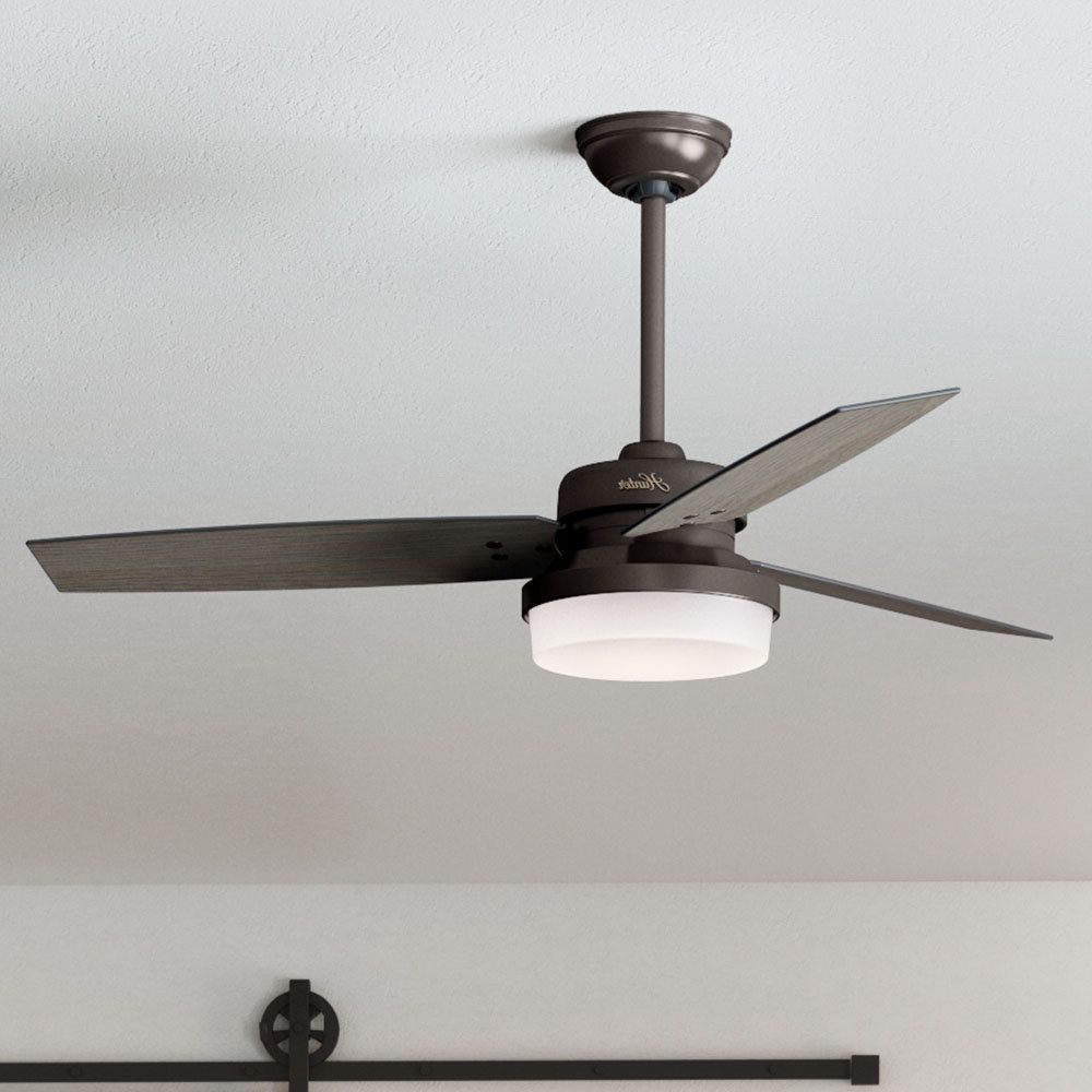 Well Liked 52" Sentinel 3 Blade Led Ceiling Fan With Remote, Light Kit Included Throughout Alyce 3 Blade Led Ceiling Fans With Remote Control (View 11 of 20)