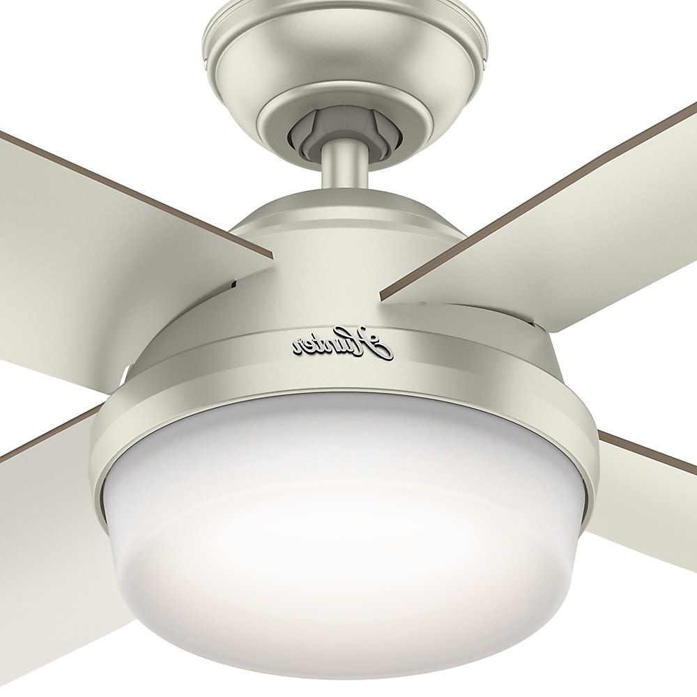 Well Liked Dempsey 4 Blade Ceiling Fans With Details About Hunter Dempsey 52 Damp 52" 4 Blade Led Outdoor Ceiling Fan  With Light Kit And (Photo 14 of 20)