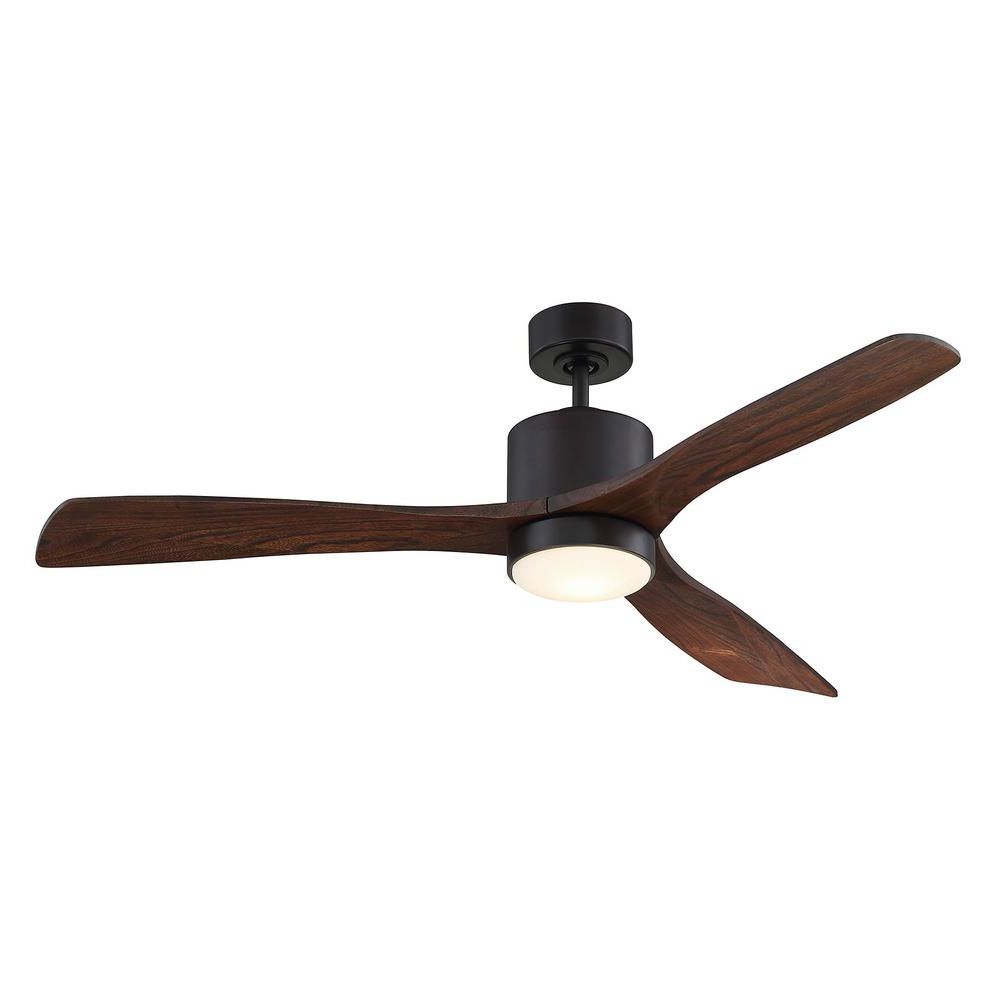 Widely Used Filament Design 52 In. Led Indoor/outdoor English Bronze Ceiling Fan Regarding Embrace 3 Blade Ceiling Fans (Photo 2 of 20)