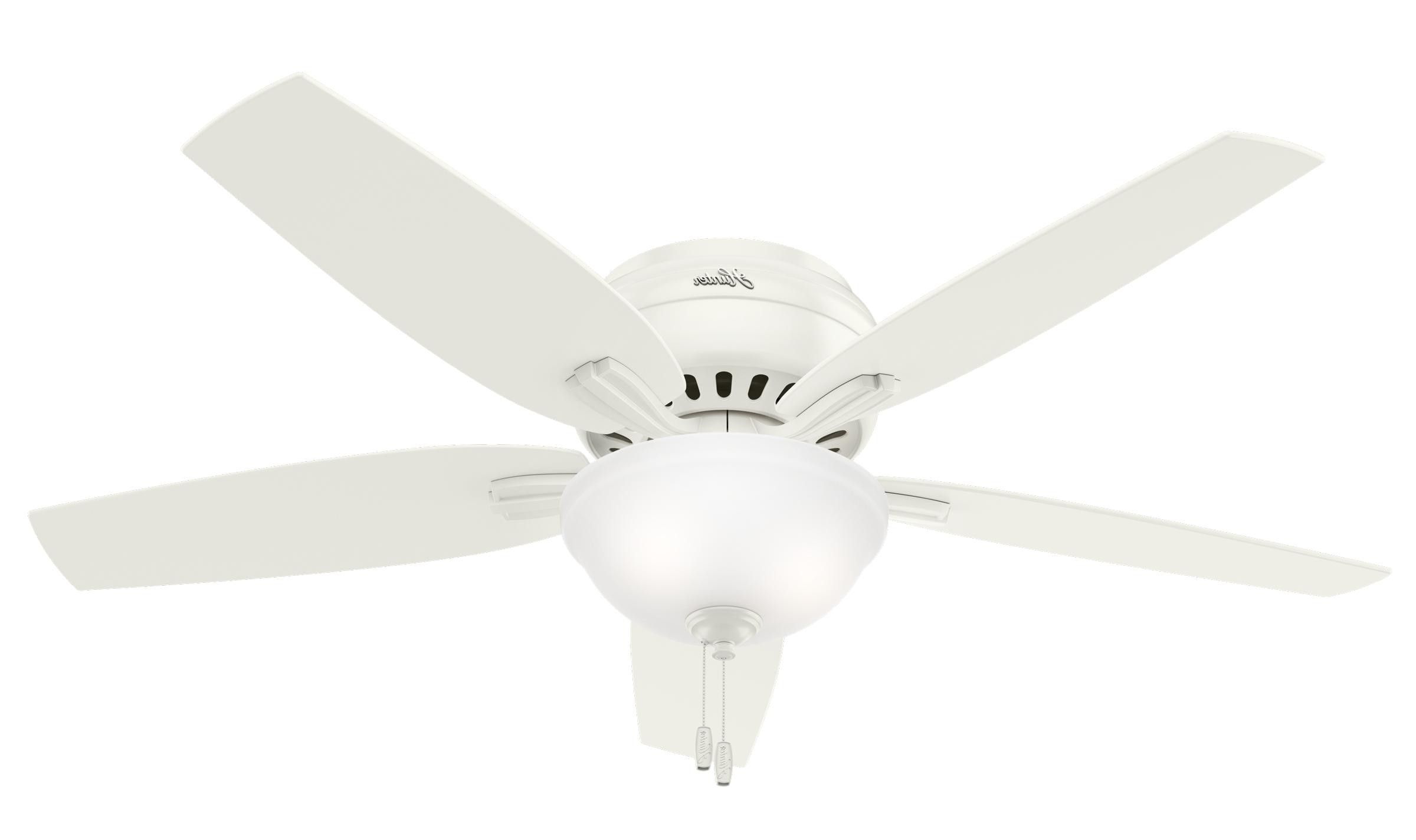 Widely Used Newsome Low Profile 5 Blade Ceiling Fans Inside Hunter Newsome 52 Low Profile With Bowl Light Ceiling Fan (View 11 of 20)