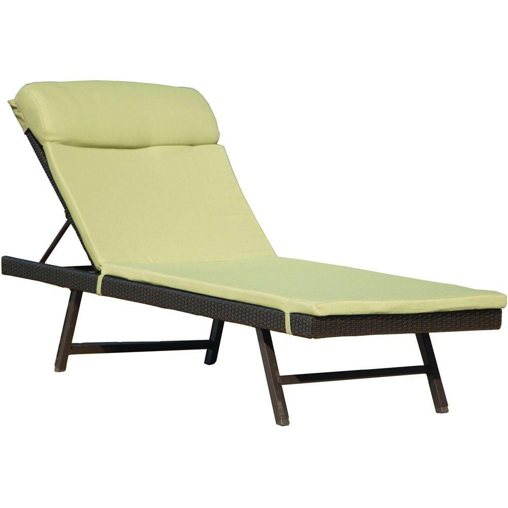 2019 Hanover Orleans 2 Piece Metal Frame Outdoor Patio Chaise Lounge Chair And  Woven Chaise Avocado Green Cushion With 2 Piece Outdoor Wicker Chaise Lounge Chairs (View 17 of 25)