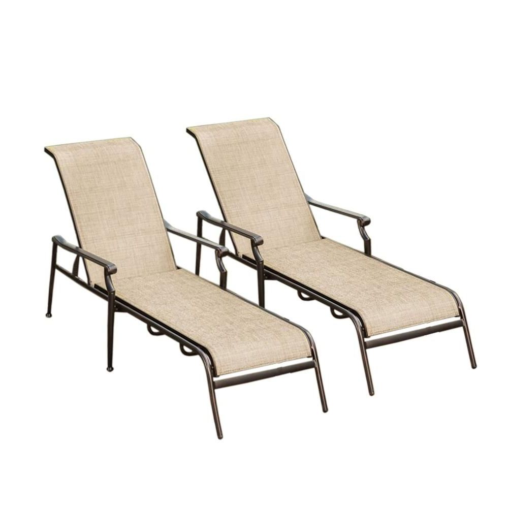 2020 Outdoor Aluminum Chaise Lounges Pertaining To Oakland Living Bali Sling Aluminum Metal Outdoor Indoor Pair (Photo 14 of 25)