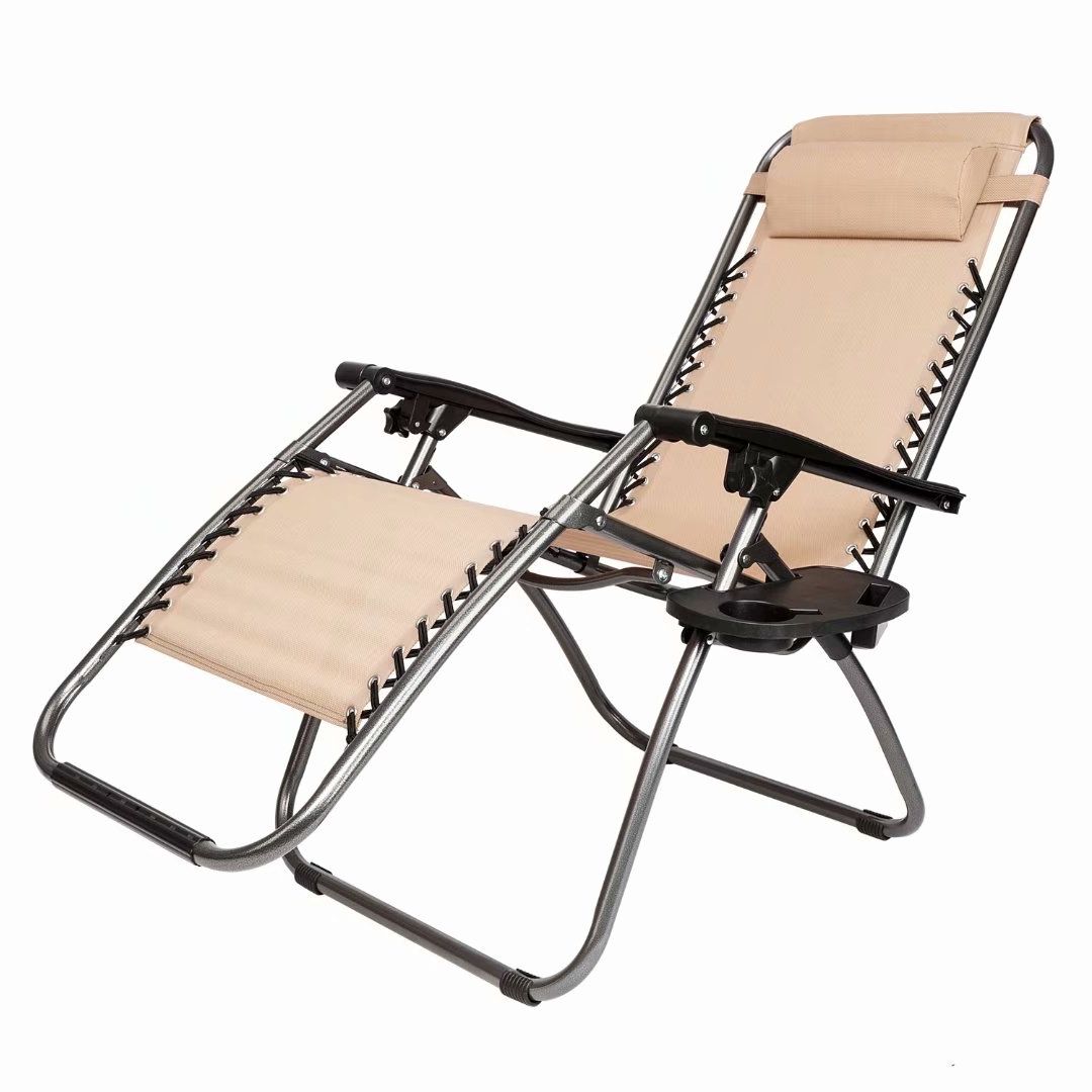 2pcs Plum Blossom Lock Portable Folding Chairs With Saucer Khaki For Current Plum Blossom Lock Portable Saucer Khaki Folding Chairs (View 1 of 25)