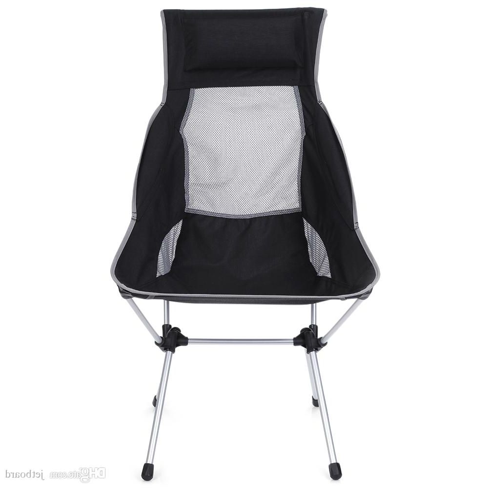 Black Outdoor Ultra Light Aluminum Alloy Folding Recliner Camping Chair  Portable Folding Armchair For Easy Ejection Assembly Lawn Chair Lawn  Furniture Pertaining To 2020 Portable Extendable Folding Reclining Chairs (View 24 of 25)