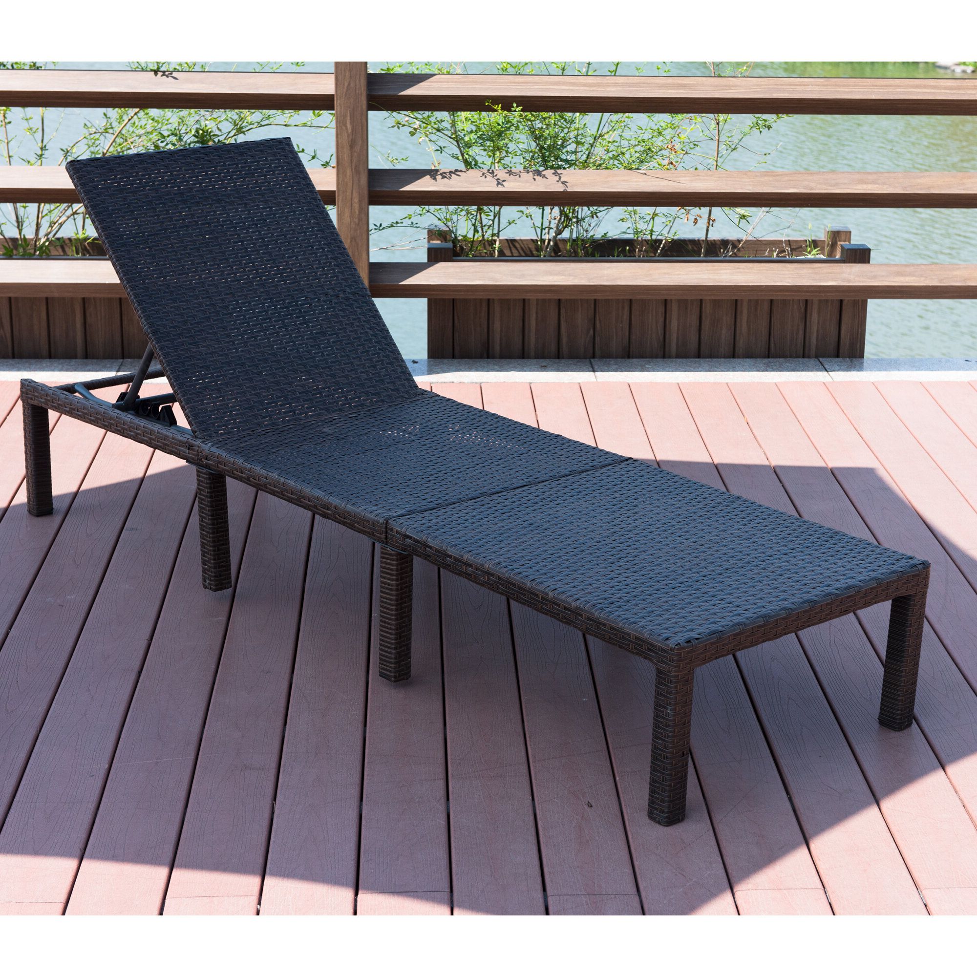 Cavin Adjustable Wicker Chaise Lounge With Cushion For Favorite Adjustable Outdoor Wicker Chaise Lounge Chairs With Cushion (View 10 of 25)