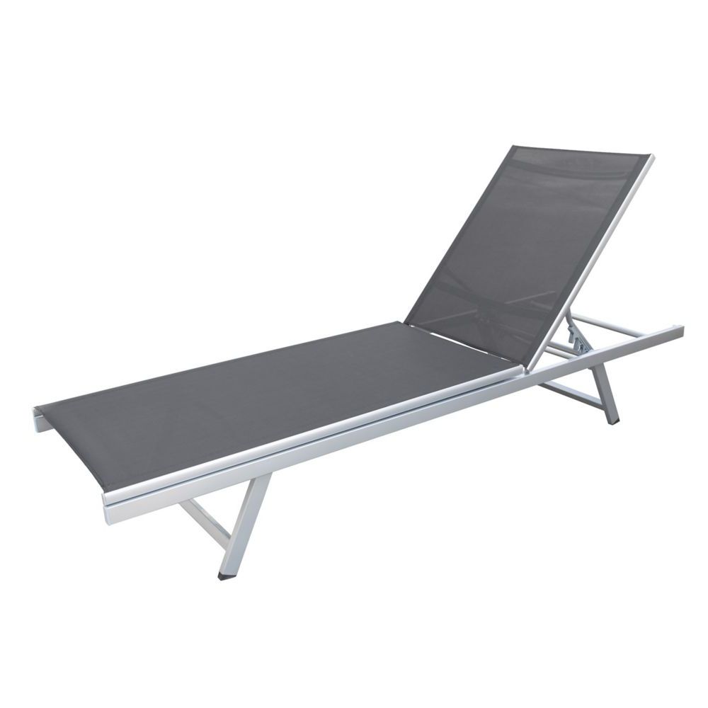 Corliving Riverside Textured Loungers Pertaining To Recent Gallant Weather Resistant Mesh Reclining Patio Lounger In Grey (View 12 of 25)