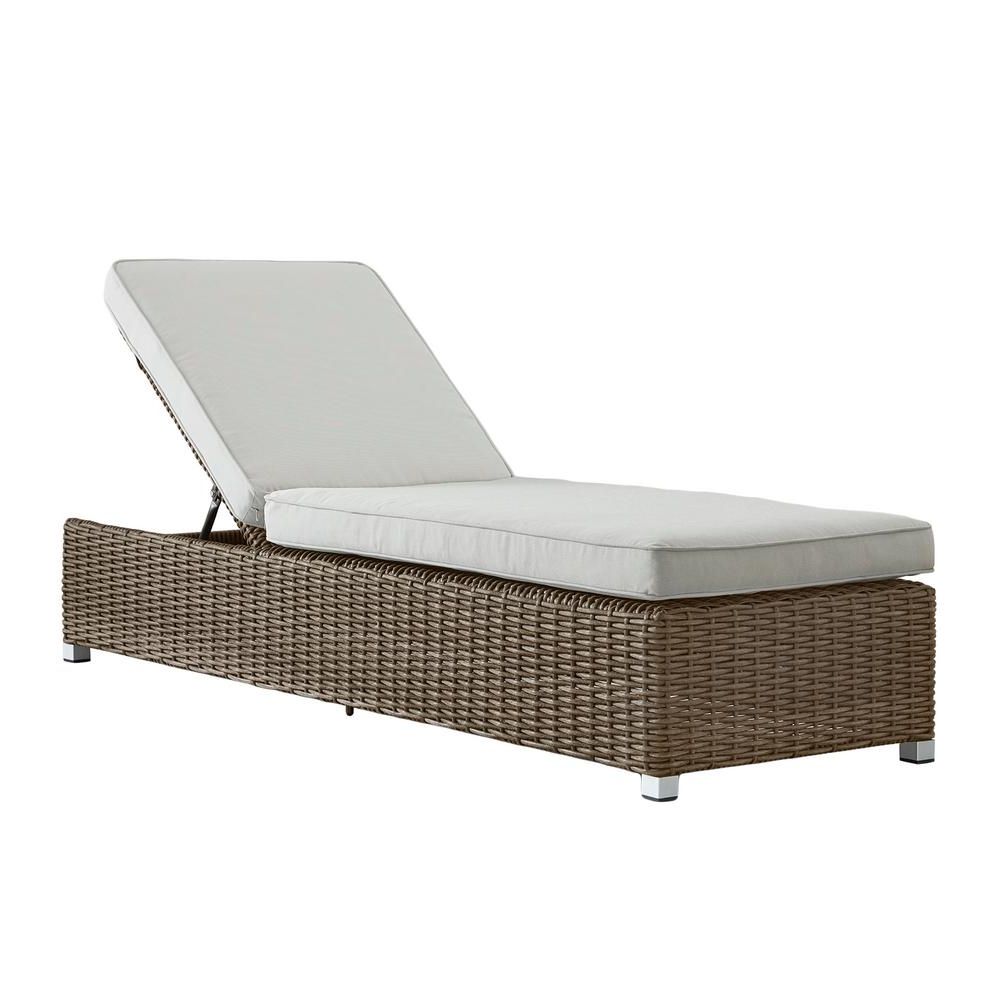 Current Adjustable Outdoor Wicker Chaise Lounge Chairs With Cushion Regarding Homesullivan Camari Mocha Wicker Adjustable Outdoor Chaise Lounge Chair  With Beige Cushion (View 4 of 25)